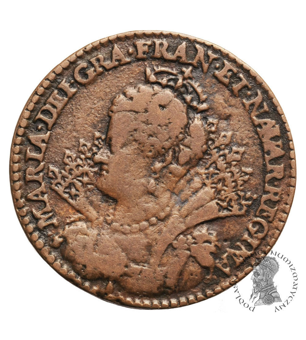 Francja, Maria de Medici 1573-1642. Medal (żeton) koronacyjny 1610 AD