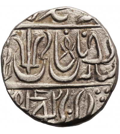 India - Maratha Confederacy. AR Rupee RY 51, Ravishnagar Sagar mint, in the name of Shah Alam II