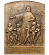 Czechoslovakia. Plaque 1912, by Jan Čejk, 40th Anniversary of the founding of the Comenius Society in Vienna