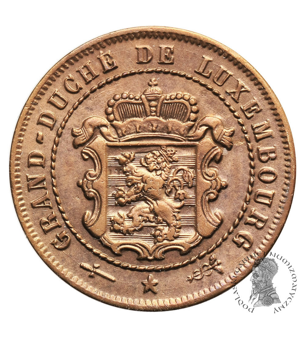 Luksemburg, William III 1849-1905. 2 1/2 Centimes 1870 (u) - kropką nad BARTH