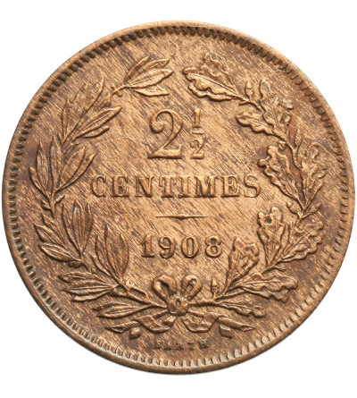 Luksemburg, William IV 1905-1912. 2 1/2 Centimes 1908 (u)