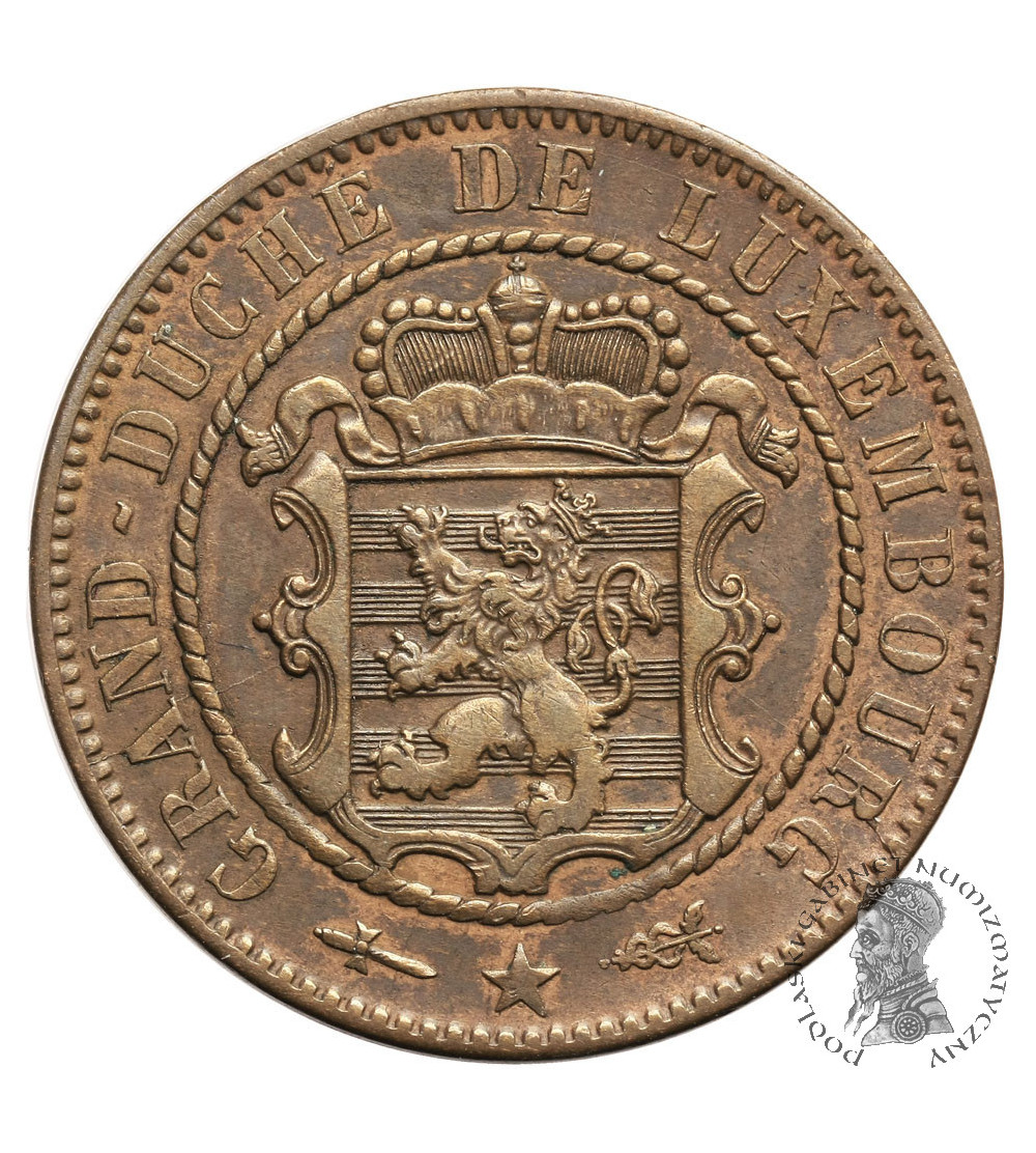 Luxembourg, William III (Netherlands) 1849-1905. 10 Centimes 1854 (u)