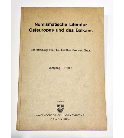 Prof. Dr Gunther Probszt. Numismatische Literatur Osteuropas und des Balkans. 1960