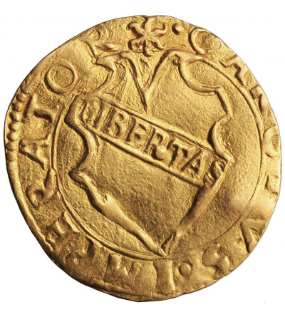 Italy, Lucca - Republica 1369-1799. Scudo d'oro del Sole no date (1569-1571), Armetta Pippi