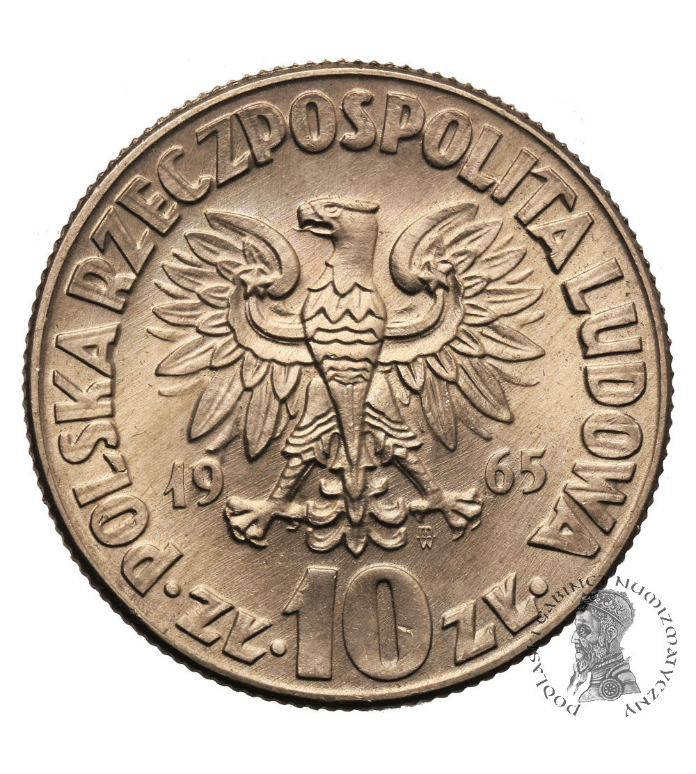 Poland. 10 Zlotych 1965, Mikolaj Kopernik