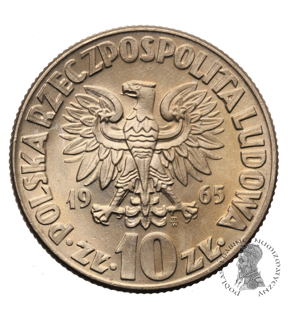 Poland. 10 Zlotych 1965, Mikolaj Kopernik
