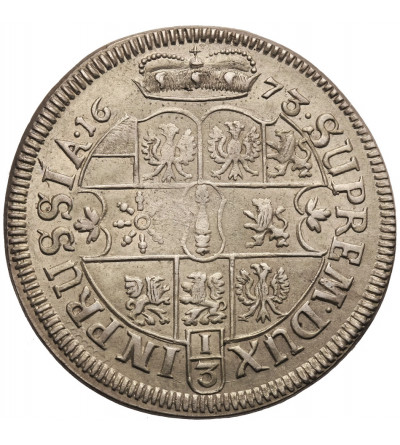 Niemcy, Prusy. Fryderyk Wilhelm 1640-1688. 1/3 talara 1673 CV, Królewiec