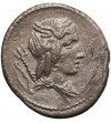 The Roman Republic. AR Denarius  L. Iulius Bursio 85 BC