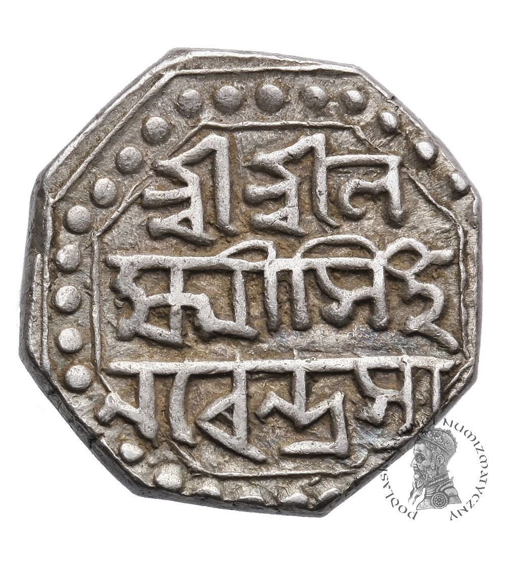 India - Assam, Lakshmi Simha 1769-1780 AD. Octagonal AR 1/2 Rupee ND (1769-1780 AD)