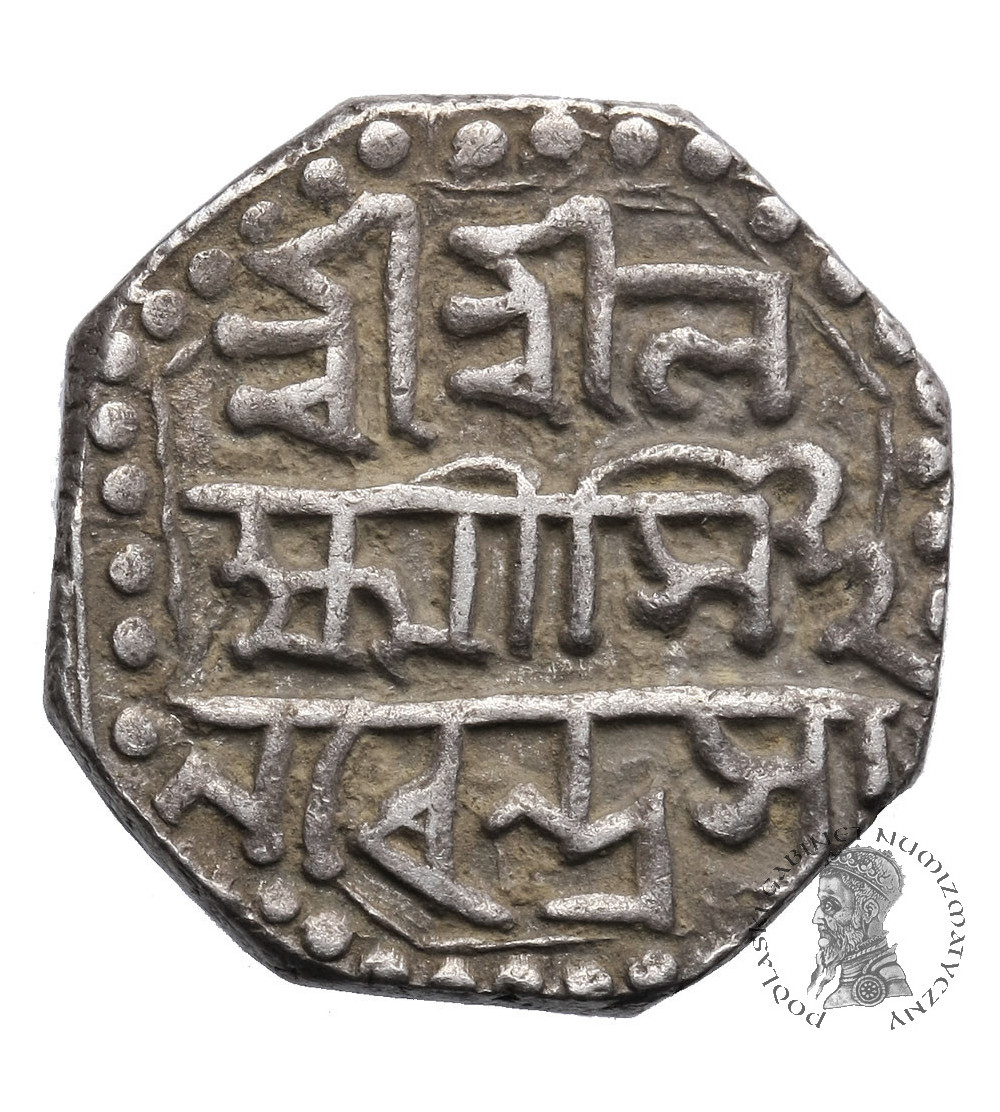 India - Assam, Lakshmi Simha 1769-1780 AD. Octagonal, AR 1/2 Rupee ND (1769-1780 AD), Hari Gauri