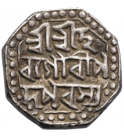 India - Assam, Lakshmi Simha 1769-1780 AD. Octagonal, AR 1/2 Rupee ND (1769-1780 AD), Hari Gauri