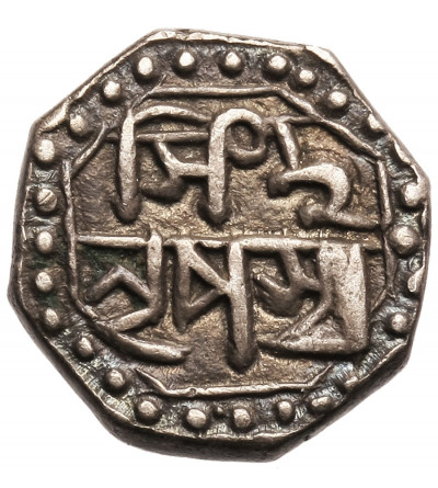 India - Assam, Gaurinatha Simha 1780-1796 AD. 1/8 Rupee ND (1780-1796 AD)