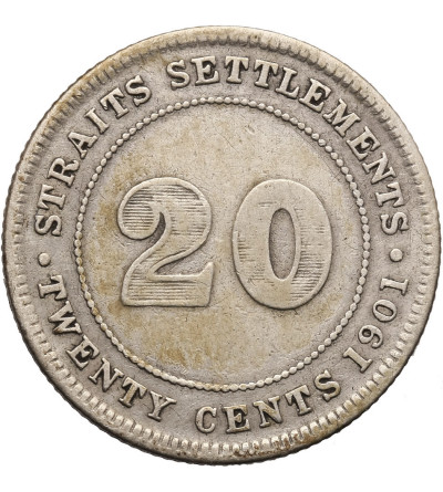 Malaje - Straits Settlements. 20 centów 1901, Wiktoria