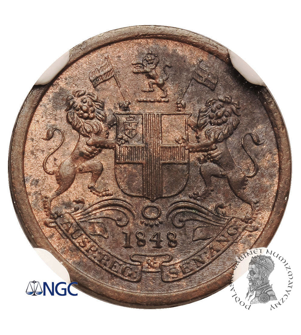 India British. 1/12 Anna 1848 (c), East India Company - NGC UNC Details