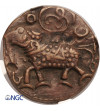 India - Mysore. 20 Cash ND (1811-1833 AD), Type II, Krishna Raja Wodeyar 1810-1868 AD, NGC AU 53 BN