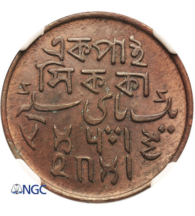 Indie Brytyjskie, prowincja Bengal. 1 Pice, rok AH 37 (1829 AD) - NGC MS 64 RB
