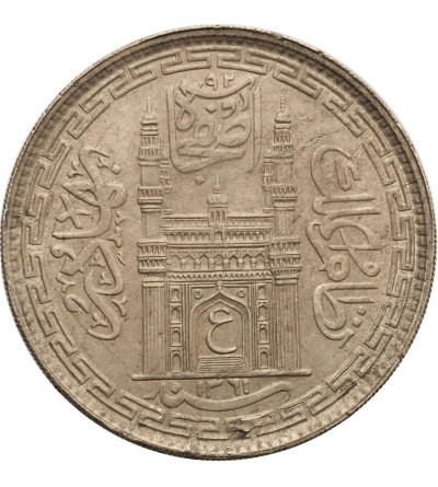Indie - Hyderabad. Rupia, AH 1361 rok 32 / 1942 AD, Mir Usman Ali Khan 1911-1948 AD