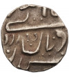 India - Jaisalmir. Ranjit Singh AH 1263-1281 / 1846-1864 AD. 1/2 Rupee AH 22 (1860 AD), bird and umbrella