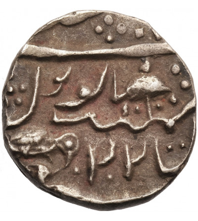 Indie - Jaisalmir. Ranjit Singh AH 1263-1281 / 1846-1864 AD. 1/2 rupii AH 22 (1860 AD), ptak i parasol