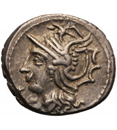 The Roman Republic, Lucius Appuleius Saturninus. AR Denarius, 104 BC, Rome mint, (lying letter N on reverse)