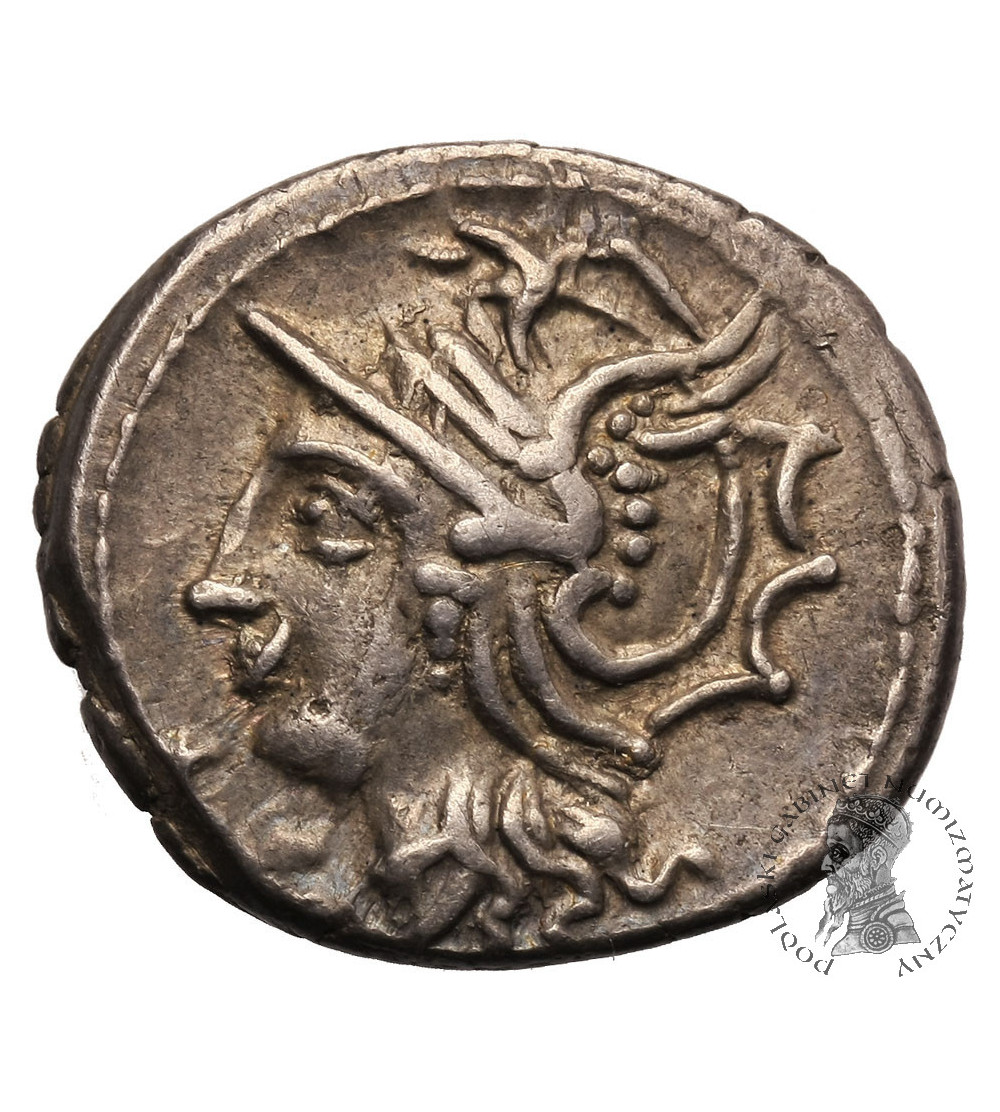 Rzym Republika, Lucius Appuleius Saturninus. AR Denar, 104 r. p.n.e., Rzym (leżące litera N na rewersie)