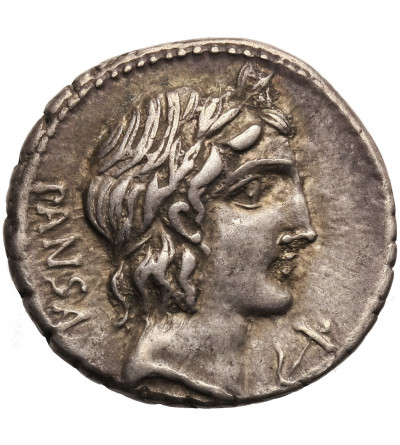 Rzym Republika, C. Vibius C.f. Pansa. AR Denar, 90 r. p.n.e., mennica Rzym (kotwica na awersie)