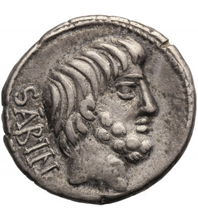The Roman Republic, L. Titurius L. f. Sabinus. AR Denarius, 89 BC, Rome mint