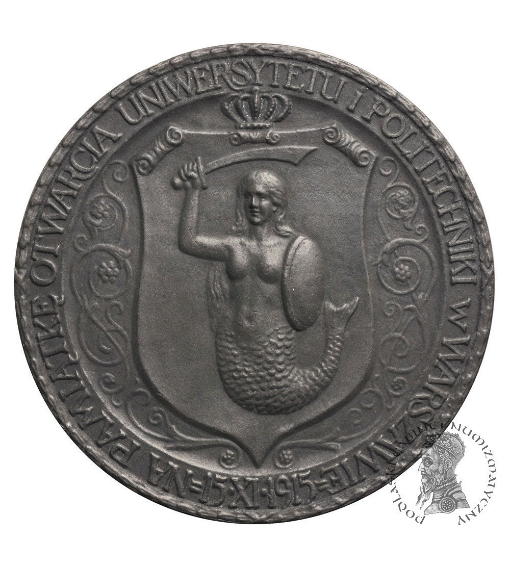 Poland. Medal 1915, Opening of Higher Education Institutions in Warsaw Poland. Medal 1915, Opening of Higher Education Institutions in Warsaw