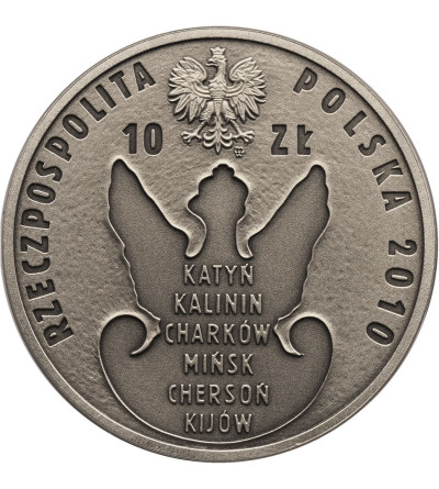 Poland. 10 Zlotych 2010, 70th Anniversary of the Katyn Massacre