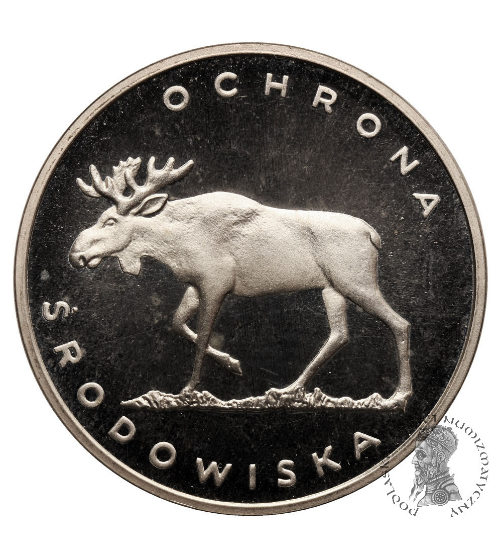 Poland. 100 Zlotych 1978, Environmental Protection - Moose, Proof