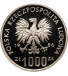 Polska. 1000 złotych 1986, Ochrona Środowiska - Sowa (PRÓBA)