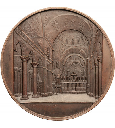 Italy. Venice. St. Mark's Basilica medal, 1854 by Jacques Wiener
