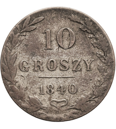 Polska, zabór rosyjski. 10 groszy 1840 M ..., Warszawa