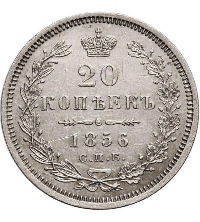 Rosja, Aleksander II 1854-1881. 20 kopiejek 1856 СПБ-ФБ, St. Petersburg