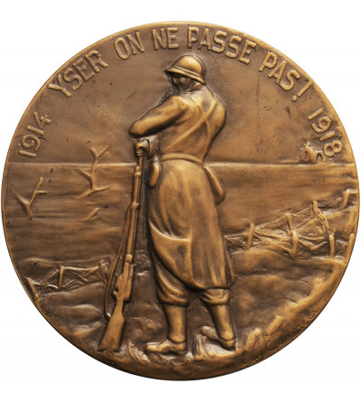 Belgia. Medal 1914-1918, Yser On ne Passe pas! Eug. Canneel