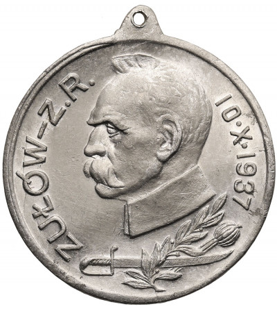 Polska, II RP, J. Piłsudski, medalik, Zjazd Rezerwistów w Żułowie, 10.X.1937
