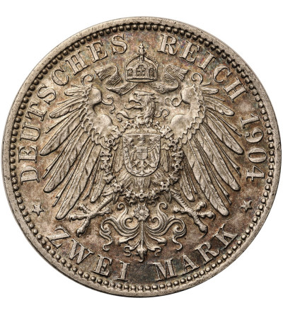 Germany, Bavaria (Bayern). 2 Mark 1904 D, Otto 1886-1913, (aus Polierte Platte / ex Proof)