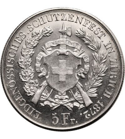 Switzerland. 5 Francs 1872, Zürich