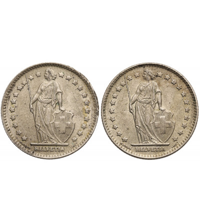 Switzerland / Schweiz. Set: 1 Franc 1961 B, 1964 B