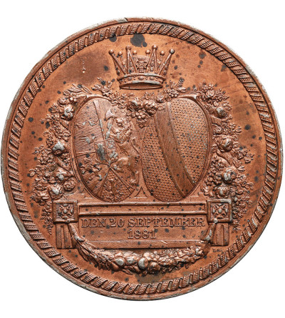 Szwecja. Medal upamiętniający małżeństwo Gustafa V z Wiktorią Badeńską 1881