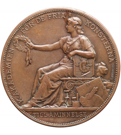 Sweden. Oscar II, medal for the Royal Academy of Fine Arts, 1885, by A. Lindberg