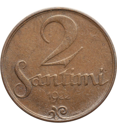 Latvia, First Republic 1918-1938. 2 Santimi 1922