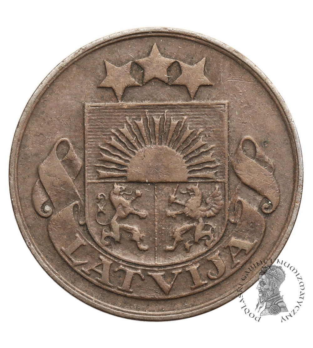 Latvia, First Republic 1918-1938. 2 Santimi 1928