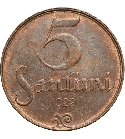 Łotwa, Republika 1918-1938. 5 Santimi 1922