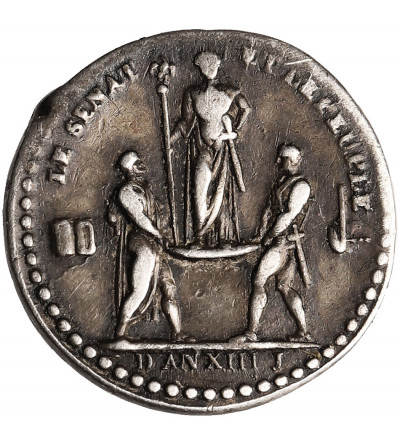 France, Napoleon Bonaparte. Coronation silver medal, LE SENAT ET LE PEUPLE 1804