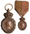 France, Napoleon Bonaparte. St. Helena Medal, by Barré 1821, with miniature