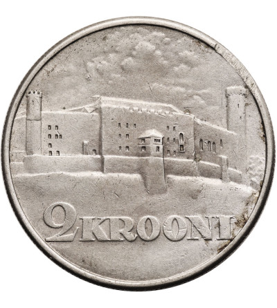 Estonia, Republika 1918-1941. 2 Korony (Krooni) 1930, zamek Toompea w Tallinie