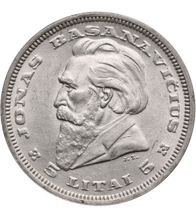 Lithuania, First Republic 1918-1940. 5 Litai 1936, Jonas Basanavicius
