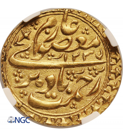 Bukhara. AV Tilla AH 1235 / 1821 AD, Khanate Haidar Tora 1800-1826 AD - NGC UNC Details