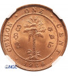 Ceylon (Sri Lanka). 1 Cent 1926, George V - NGC MS 65 RB